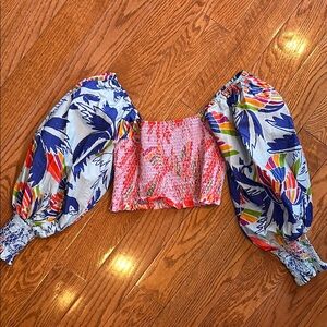 Colorful Women's Puff Sleeve Top